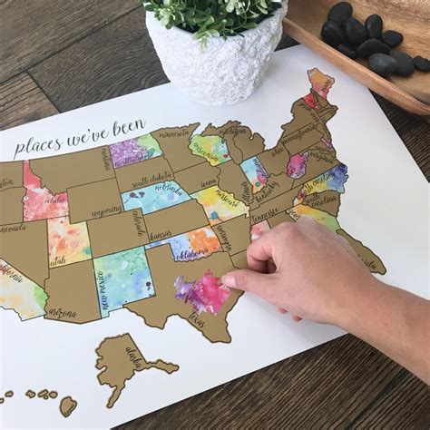 MAP Scratch Off Map of the United States